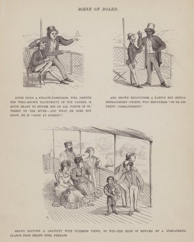 Side fra The American Tour of Mrs Brown, Jones and Robinson (gravering) af Richard Doyle