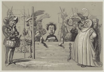 Perkin Warbeck læser sin tilståelse (akvatinte) af Richard Doyle