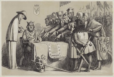 Underskrivelse af Magna Charta (akvatint) af Richard Doyle