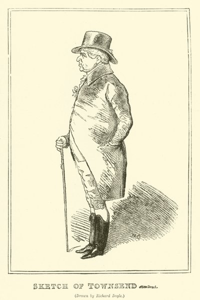 Skitse af Townsend (gravering) af Richard Doyle