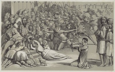 Overgivelse af Calais (akvaratint) af Richard Doyle
