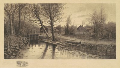 Uden titel (Pastorale scene med savværk) af Richard Dudensing