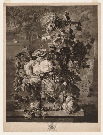 Et blomsterstykke, 1778. af Richard Earlom