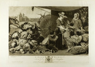 A Herb Market, fra The Houghton Gallery af Richard Earlom