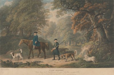 Game Keepers. Til højre ærede. Lord Viscount Torrington af Richard Earlom