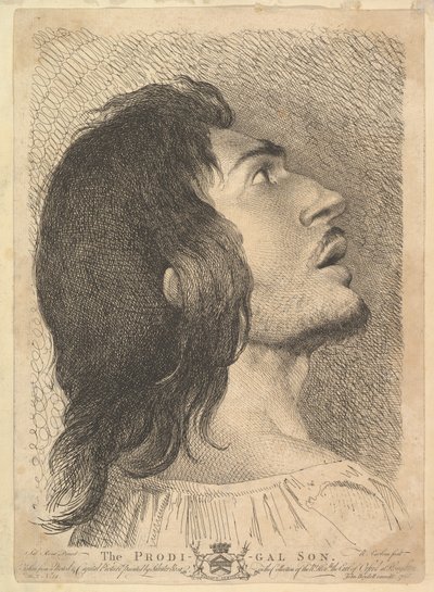 Hoved i Profile of Prodigal Son, 1766. af Richard Earlom
