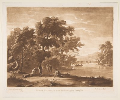 Landskab med figurer, 1774. af Richard Earlom