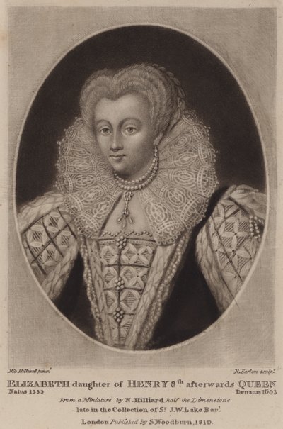 Dronning Elizabeth I (mezzotint) af Richard Earlom