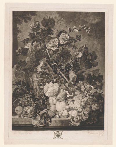 Stilleben af frugt og blomster af Richard Earlom