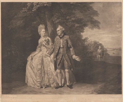 Thomas King og fru Baddeley af Richard Earlom