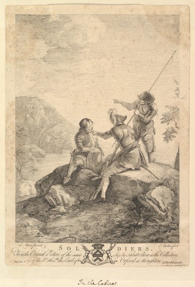 Tre Soldater, 1766-67. af Richard Earlom