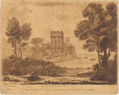 Landskabsnr. 162 fra "Sandhedens Bog" af Richard Earlom after Claude Lorrain