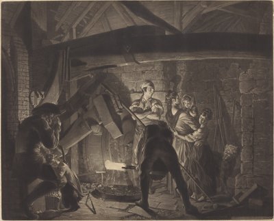 En jernsmedje af Richard Earlom after Joseph Wright