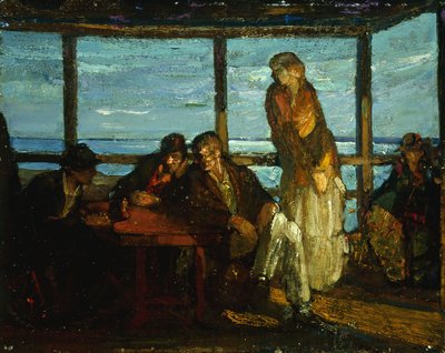 A Porch, Provincetown, ca. 1930-35 (olie på masonit) af Richard Emil Miller