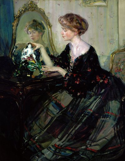 Den kinesiske statuette, ca. 1910 (olie på lærred) af Richard Emil Miller