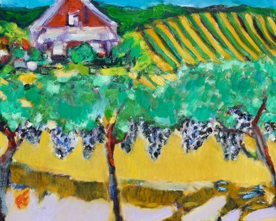 Merlot druer, Napa, 2017 af Richard Fox