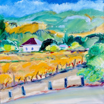 Vingård i efteråret, Napa, 2020 af Richard Fox