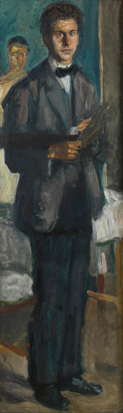 Selvportræt med palet, 1906-1907. af Richard Gerstl