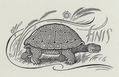 Hare And The Tortoise (gravering) af Richard Heighway