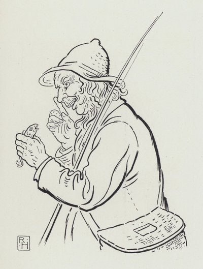 Fiskeren og den lille fisk (gravering) af Richard Heighway