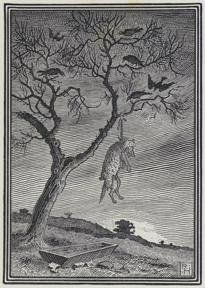 Ulven i fåretøj (gravering) af Richard Heighway