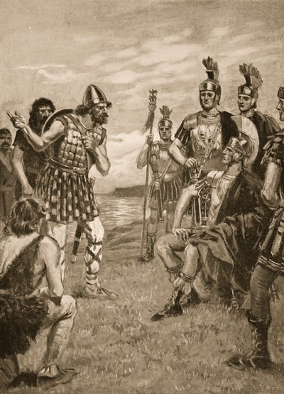 Agricola modtager en irsk konge, illustration fra 