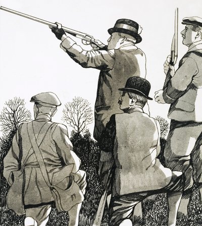 Som prins af Wales brugte kong Edward meget tid på at jage og skyde. af Richard Hook