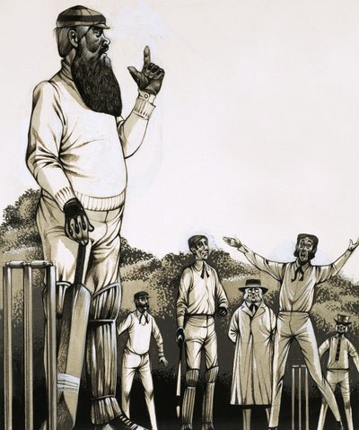 Den store W G Grace ved wicket