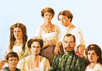 Tsar Nikolaj II med denne familie af Richard Hook