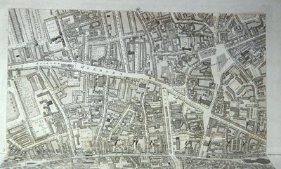 Plan for City of London, offentliggjort 1813 (gravering) (se 247354-247357) af Richard Horwood