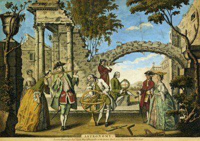 Astronomi, pub. af Robert Sayer (fl.1750-80) c.1750 (akvatinte) af Richard Houston
