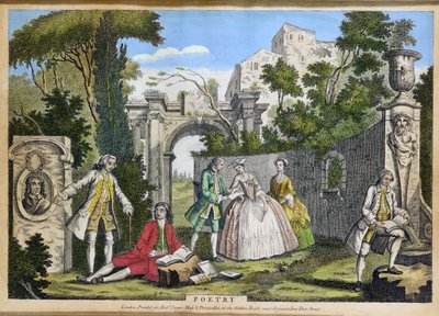 Poesi, udgivet af Robert Sayer (fl.1750-80) ca.1750 (akvatint) af Richard Houston