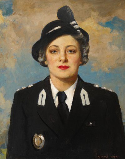Muriel Elsie Gamage, ca. 1950 (olie på lærred) af Richard Jack
