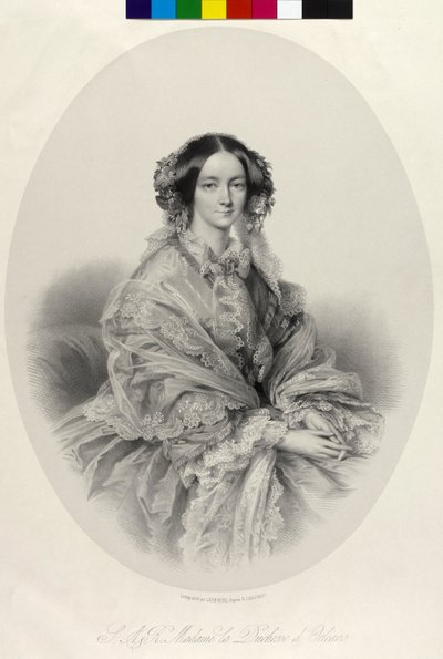 Hertuginde af Mecklenburg-Schwerin Helen (litografi) af Richard Lauchert