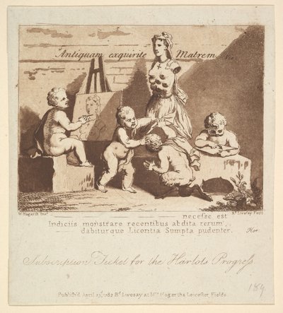 Drenge kigger på naturen, 1782. af Richard Livesay