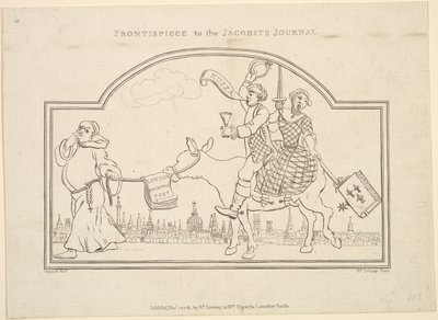 Frontispice til The Jacobites Journal, 27. november 1781. af Richard Livesay