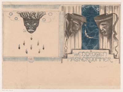 Coverdesign til: Twists, Mask Number, 1920 af Richard Nicolaüs Roland Holst (signed by artist)