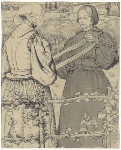 Huiser-piger, der vinder garn af Richard Nicolaüs Roland Holst