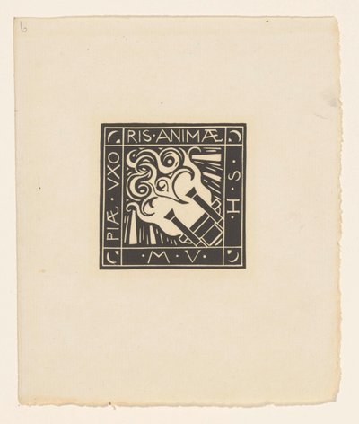 Vigne ter reminiscence aan Mary Vincentia Huizinga-Schorer Sjælens fromme Hustru M.V.H.S. (titel på objekt) af Richard Nicolaüs Roland Holst