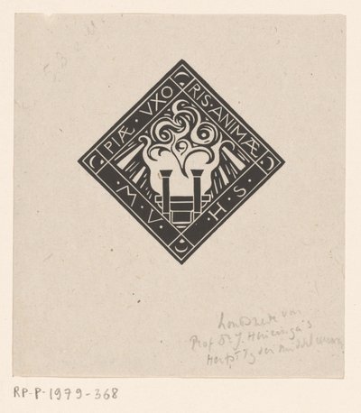 Vigne ter reminiscence aan Mary Vincentia Huizinga-Schorer Sjælens fromme Hustru M.V.H.S. (titel på objekt) af Richard Nicolaüs Roland Holst