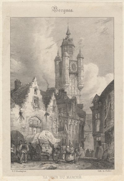Bergues - Markedstårnet af Richard Parkes Bonington