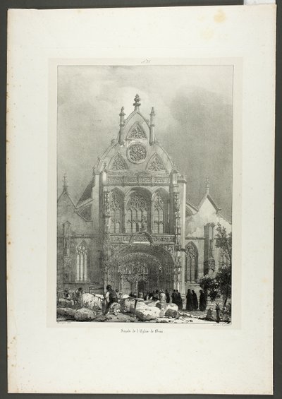 Facaden på kirken i Brou af Richard Parkes Bonington
