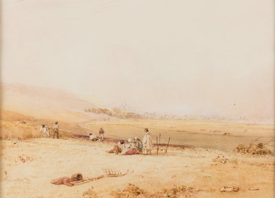 Le Treport set fra retning Eu af Richard Parkes Bonington
