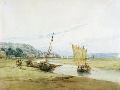 Nær Honfleur, ca. 1822 (wc over grafit på papir) af Richard Parkes Bonington