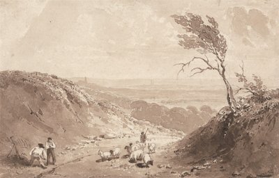 Vejarbejdere nær Lillebonne af Richard Parkes Bonington