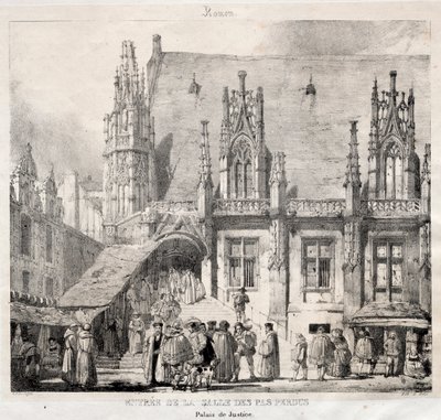 Rouen: Indgang til Salle des Pas Perdus, Justitspaladset af Richard Parkes Bonington
