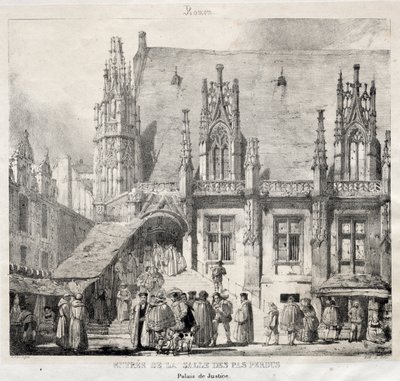 Rouen: Indgang til Salle des Pas Perdus, Justitspaladset af Richard Parkes Bonington
