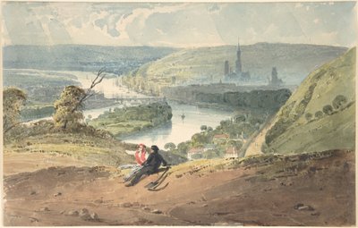 Rouen, udsigt fra Bon-Secours af Richard Parkes Bonington