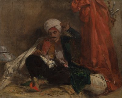 Siddende tyrker af Richard Parkes Bonington