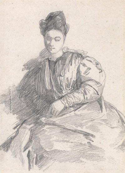 Studie af en siddende kvinde af Richard Parkes Bonington